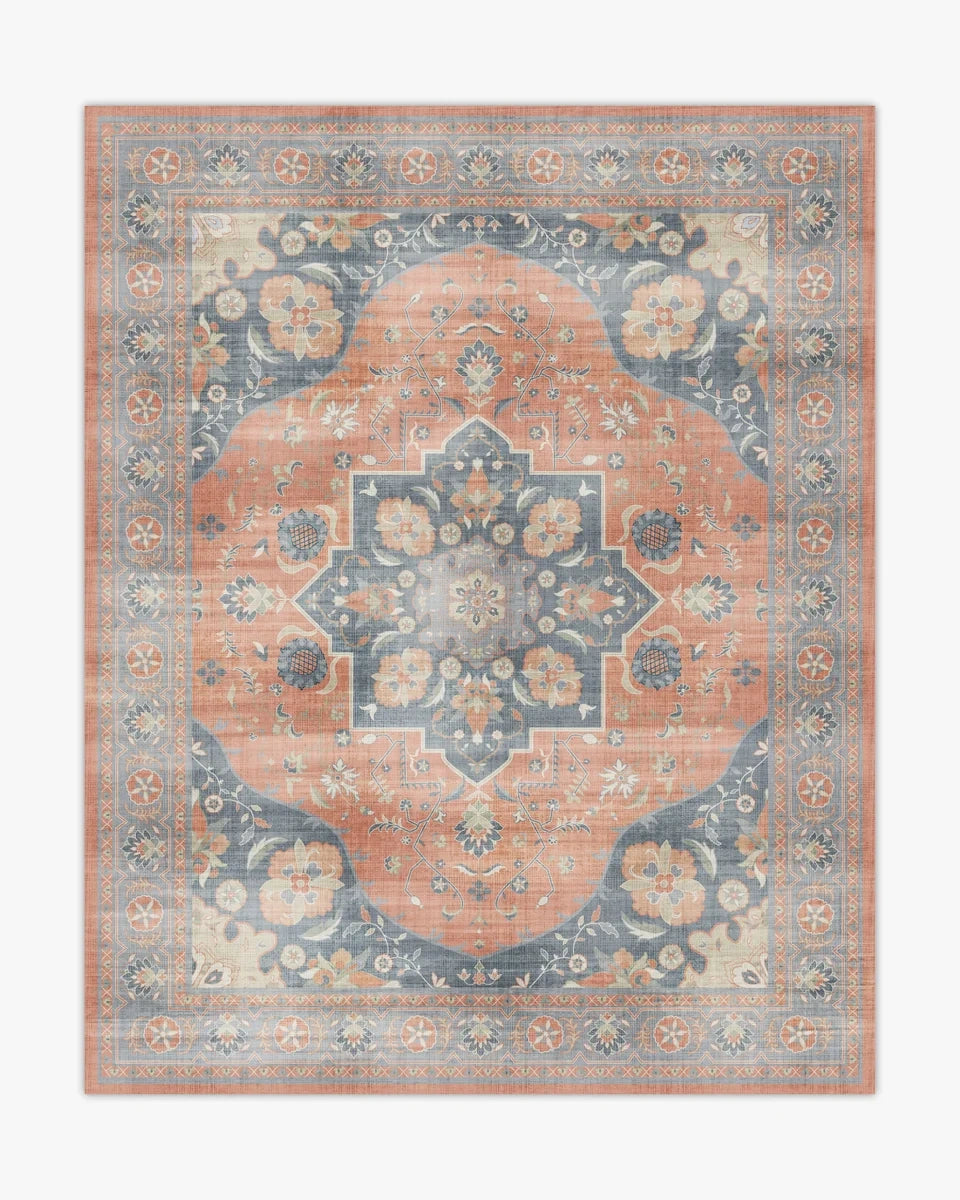 Encinitas Clay Red Flooret Classic washable rug
