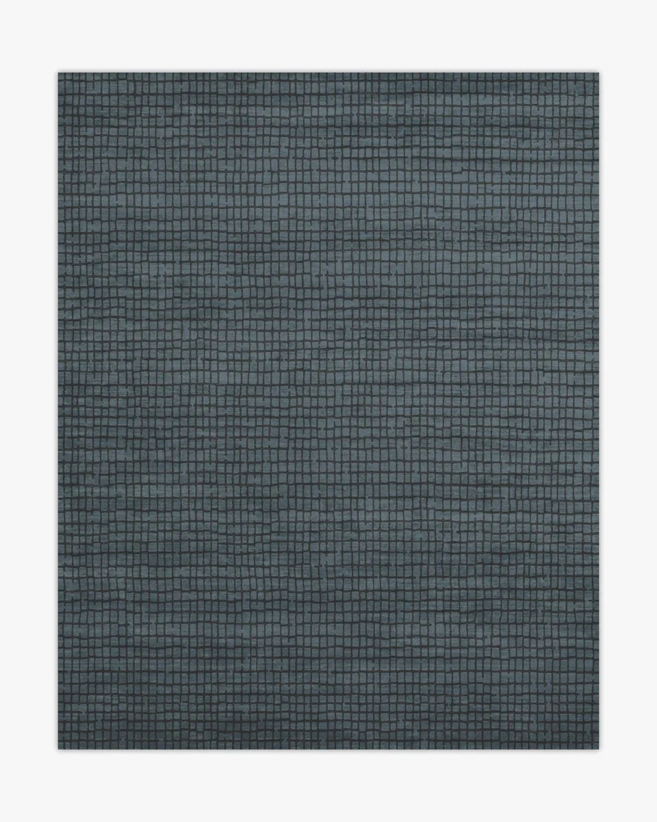 La Jolla Navy Blue Flooret Classic washable rug